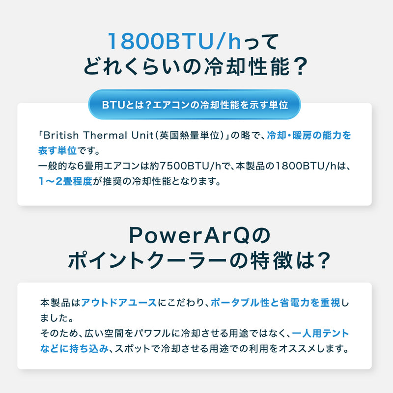 PowerArQ Point Cooler ポイントクーラー ポータブルクーラー ポータブルエアコン