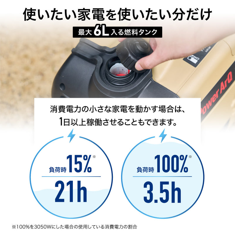 PowerArQ Inverter Generator インバーター発電機 コヨーテタン