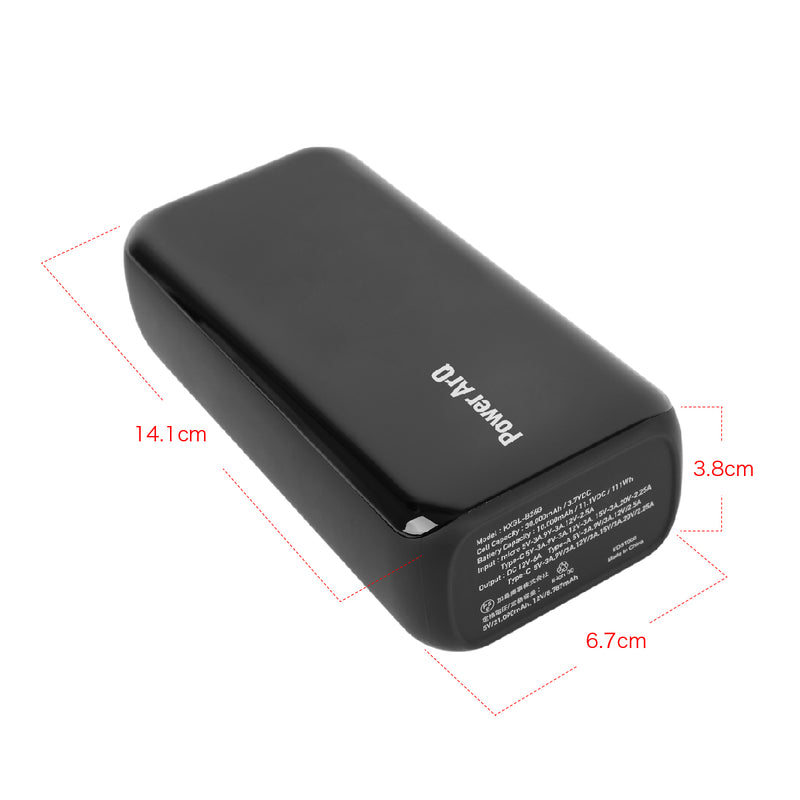 モバイルバッテリー <3.7V/30,000mAh or
11.1V/10,000mAh 111Wh>【 出力 DC USB Type-A Type-C / 入力 Micro Type-C 】KXGL-B26G