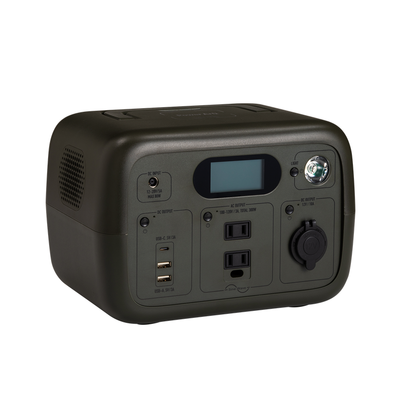【整備済み】PowerArQ mini 2 オリーブドラブ ポータブル電源 大容量 300Wh 蓄電池 Smart Tap